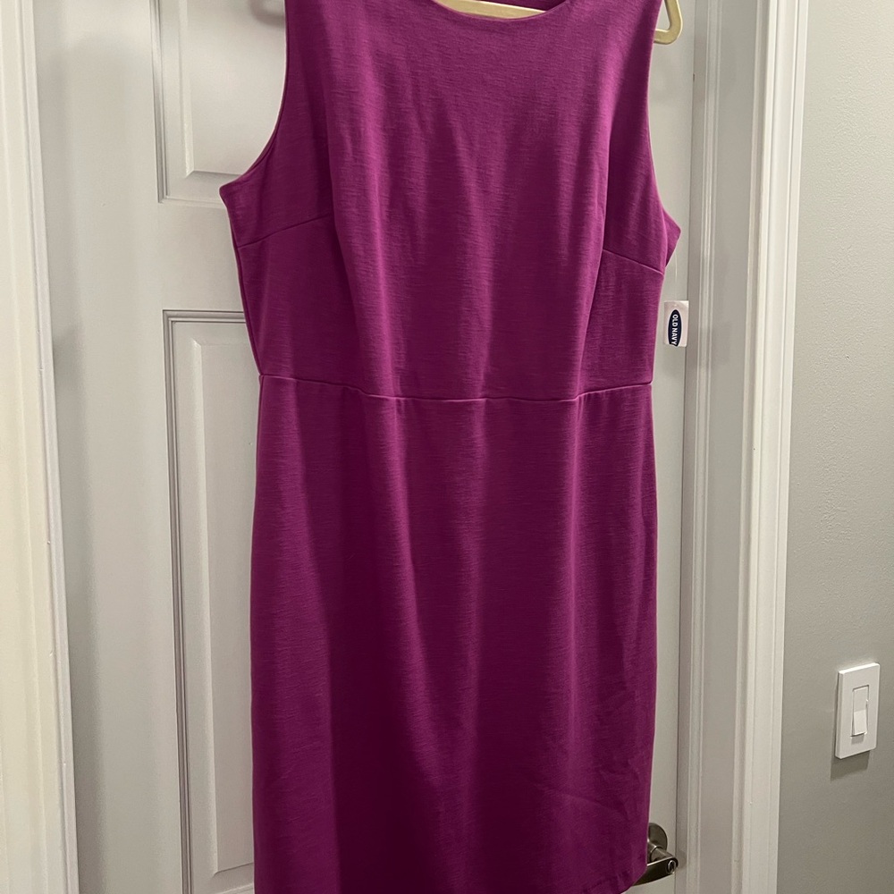 Old Navy Pink and Purple Sheath Midi Dress